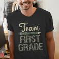 Team First Grade Camo 1st Grade Teacher Camouflage Men's V-Neck T-Shirt, First Grade Teacher Shirts, funny gift