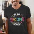 Team Second Grade Teacher Back To School 2nd Grade Squad Men's V-Neck T-Shirt, 2nd Grade Teacher Shirts, funny gift Team Second Grade Teacher Back To School 2nd Grade Squad Men's V-Neck T-Shirt, 2nd Grade Teacher Shirts, funny gift