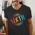 Team Sixth Grade Teacher Student Back To School 6th Grade Men's V-Neck T-Shirt, funny gift
