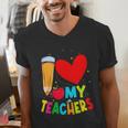 Teens Graduation I Heart My Teachers I Love My Teachers Men's V-Neck T-Shirt, funny gift