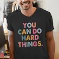 Test Day Teacher You Can Do Hard Things Women Kids Men's V-Neck T-Shirt, funny gift
