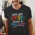Test Day Teacher Shirt You Are More Than a Test Score Women Men's V-Neck T-Shirt, funny gift Test Day Teacher Shirt You Are More Than a Test Score Women Men's V-Neck T-Shirt, funny gift
