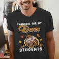 Thankful For My Dance Students Thanksgiving Turkey Teacher For Men Women Girls Kids Men's V-Neck T-Shirt, funny gift