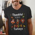 Thankful For My Prek Turkeys In Masks Thanksgiving Teacher For Men Women Men's V-Neck T-Shirt, funny gift