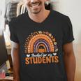 Thankful For My Students Teacher Thanksgiving School Fall Men's V-Neck T-Shirt, funny gift Thankful For My Students Teacher Thanksgiving School Fall Men's V-Neck T-Shirt, funny gift