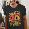Thanksgiving 67 Meme Science Teacher Periodic Table Women Men's V-Neck T-Shirt, Science Teacher Shirts, funny gift