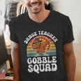 Thanksgiving Dance Teacher Gobble Squad Turkey Men's V-Neck T-Shirt, funny gift