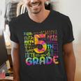 Tie Dye 5th Grade Typography Team Fifth Grade Teacher For Men Women Girls Kids Men's V-Neck T-Shirt, funny gift