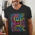 Tie Dye 8th Grade Typography Team Eighth Grade Teacher Men's V-Neck T-Shirt, funny gift Tie Dye 8th Grade Typography Team Eighth Grade Teacher Men's V-Neck T-Shirt, funny gift