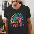 Tie Dye Prek Teacher Rainbow Preschool Back To School Girl Men's V-Neck T-Shirt, funny gift