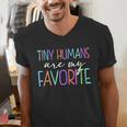 Tiny Humans Are My Favorite Daycare Provider Teacher Daycare Men's V-Neck T-Shirt, funny gift Tiny Humans Are My Favorite Daycare Provider Teacher Daycare Men's V-Neck T-Shirt, funny gift