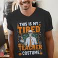 This Is My Tired Teacher Costume Halloween Costumes Men's V-Neck T-Shirt, funny gift This Is My Tired Teacher Costume Halloween Costumes Men's V-Neck T-Shirt, funny gift