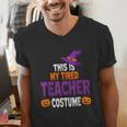 Tired Teacher Costume For Halloween Teachers Men's V-Neck T-Shirt, funny gift