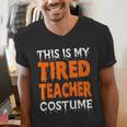 This Is My Tired Teacher Costume Quick Easy Lazy Halloween For Men Women Men's V-Neck T-Shirt, funny gift This Is My Tired Teacher Costume Quick Easy Lazy Halloween For Men Women Men's V-Neck T-Shirt, funny gift