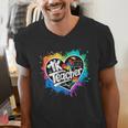 TK Teacher Transitional Kindergarten Heart Back To School Men's V-Neck T-Shirt, funny gift TK Teacher Transitional Kindergarten Heart Back To School Men's V-Neck T-Shirt, funny gift