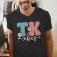 TK Vibes Back To School Teachers Students TK Team Men's V-Neck T-Shirt, funny gift