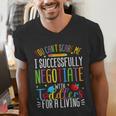 Toddler Negotiator Preschool Teacher Humor Babysitters Men's V-Neck T-Shirt, funny gift Toddler Negotiator Preschool Teacher Humor Babysitters Men's V-Neck T-Shirt, funny gift
