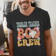 Toddler Teacher Boo Crew Ghost Groovy Halloween For Women Men's V-Neck T-Shirt, Groovy Teacher Shirts, funny gift Toddler Teacher Boo Crew Ghost Groovy Halloween For Women Men's V-Neck T-Shirt, Groovy Teacher Shirts, funny gift
