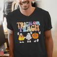 Trick Or Teach Cute Halloween Teacher Men's V-Neck T-Shirt, funny gift