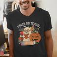 Trick Or Teach Retro Halloween Teacher Women Men Costume Men's V-Neck T-Shirt, funny gift Trick Or Teach Retro Halloween Teacher Women Men Costume Men's V-Neck T-Shirt, funny gift