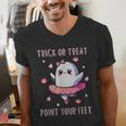 Trick Or Treat Point Your Feet Halloween Ghost Dance Teacher Men's V-Neck T-Shirt, funny gift Trick Or Treat Point Your Feet Halloween Ghost Dance Teacher Men's V-Neck T-Shirt, funny gift