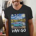 Van Go Retro Vanlife Art Teacher Men's V-Neck T-Shirt, funny gift