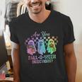 Vintage Are You Fall O Ween Directions Teacher Halloween Men's V-Neck T-Shirt, funny gift