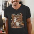 Vintage Ghost Book Reading Pumpkin Gothic Halloween Teachers Men's V-Neck T-Shirt, funny gift Vintage Ghost Book Reading Pumpkin Gothic Halloween Teachers Men's V-Neck T-Shirt, funny gift