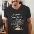 Vintage Human Sunshine Definition Teachers Mom Boss Women Men's V-Neck T-Shirt, funny gift