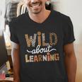 Wild About Learning Back To School First Day Teacher Student Men's V-Neck T-Shirt, funny gift Wild About Learning Back To School First Day Teacher Student Men's V-Neck T-Shirt, funny gift