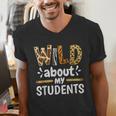 Wild About My Students School Teachers And Students Men's V-Neck T-Shirt, funny gift Wild About My Students School Teachers And Students Men's V-Neck T-Shirt, funny gift