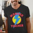 Wonder Teacher Teacher Halloween Tshirt Men's V-Neck T-Shirt, funny gift Wonder Teacher Teacher Halloween Tshirt Men's V-Neck T-Shirt, funny gift