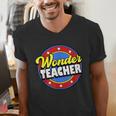 Wonder Teacher Super Woman Power Superhero Back To School Men's V-Neck T-Shirt, Super Teacher Shirts, funny gift Wonder Teacher Super Woman Power Superhero Back To School Men's V-Neck T-Shirt, Super Teacher Shirts, funny gift