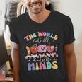 The World Needs All Kinds Of Minds Special Education Teacher Men's V-Neck T-Shirt, funny gift