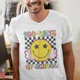 100th Day Of School Teacher Kids 100 Days Of School Men's V-Neck T-Shirt, funny gift 100th Day Of School Teacher Kids 100 Days Of School Men's V-Neck T-Shirt, funny gift