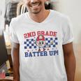 2nd Grade Batter Up Back To School Baseball Teacher Kids Men's V-Neck T-Shirt, 2nd Grade Teacher Shirts, funny gift