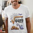 4489 Square Root 67 Math Teacher Halloween Costume Professor Men's V-Neck T-Shirt, funny gift