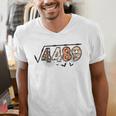 6 7 Square Root Of 4489 Slang Math Teacher Halloween Men's V-Neck T-Shirt, funny gift