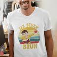 67 Meme Six Seven Bruh Retro Dabbing Teacher School Men's V-Neck T-Shirt, funny gift 67 Meme Six Seven Bruh Retro Dabbing Teacher School Men's V-Neck T-Shirt, funny gift