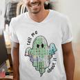 AAC Ghost Tell Me About It Speech Pathology AAC Sped Teacher Men's V-Neck T-Shirt, funny gift AAC Ghost Tell Me About It Speech Pathology AAC Sped Teacher Men's V-Neck T-Shirt, funny gift