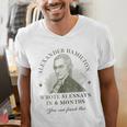 Alexander Hamilton Wrote 51 Essays In 6 Months Teacher Quote Men's V-Neck T-Shirt, funny gift Alexander Hamilton Wrote 51 Essays In 6 Months Teacher Quote Men's V-Neck T-Shirt, funny gift