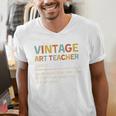 Art Teacher Definition Back To School First Day Men's V-Neck T-Shirt, funny gift