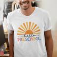 Back To School Hello Preschool For Kids Teacher Women Men's V-Neck T-Shirt, funny gift Back To School Hello Preschool For Kids Teacher Women Men's V-Neck T-Shirt, funny gift
