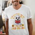 You Cant Scare Me I Teach 3rd Grade Teacher Halloween Men's V-Neck T-Shirt, funny gift