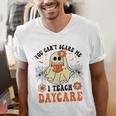 You Can't Scare Me I Teach Daycare Teacher Halloween Ghost Men's V-Neck T-Shirt, funny gift You Can't Scare Me I Teach Daycare Teacher Halloween Ghost Men's V-Neck T-Shirt, funny gift