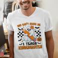 You Can't Scare Me I Teach Kindergarten Teacher Halloween Men's V-Neck T-Shirt, funny gift You Can't Scare Me I Teach Kindergarten Teacher Halloween Men's V-Neck T-Shirt, funny gift