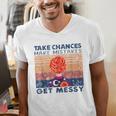 Take Chances Make Mistakes Get Messy Vintage Teacher Life Men's V-Neck T-Shirt, funny gift Take Chances Make Mistakes Get Messy Vintage Teacher Life Men's V-Neck T-Shirt, funny gift
