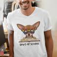Chihuahua 100 Days Of School Rainbow Glasses Teacher Men's V-Neck T-Shirt, funny gift Chihuahua 100 Days Of School Rainbow Glasses Teacher Men's V-Neck T-Shirt, funny gift