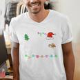 Is It Christmas Break Yet Teacher Xmas Light Santa Hat Men's V-Neck T-Shirt, funny gift Is It Christmas Break Yet Teacher Xmas Light Santa Hat Men's V-Neck T-Shirt, funny gift