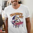 Cute Elementary School Student Dog Teacher's Pet Men's V-Neck T-Shirt, funny gift Cute Elementary School Student Dog Teacher's Pet Men's V-Neck T-Shirt, funny gift